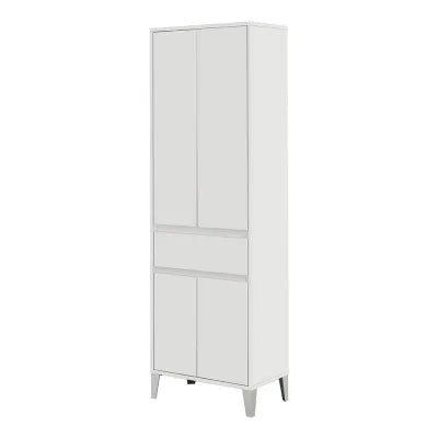 Colonna bagno da terra L. 60 cm Way bianco lucido 4 ante e 1 cassetto