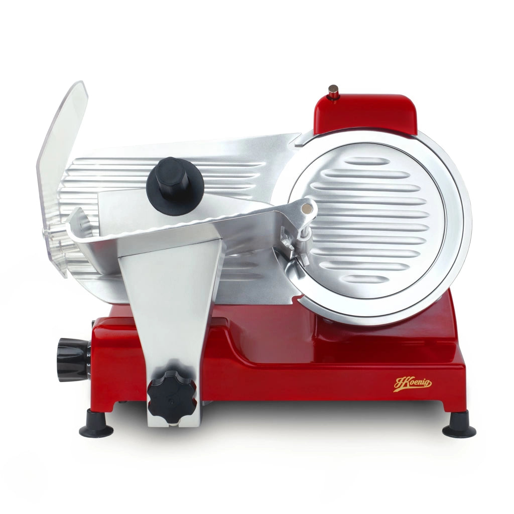 Affettatrice con lama in acciaio inox made in Italy 22cm MSX224 di H.Koenig rossa