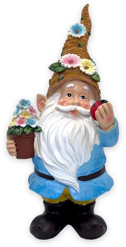 Decorazione per giardino - Statua di gatto - Giardinaggio - Decorazione per esterni - Decorazione per la casa - Manufatto a mano - Pietra d'arte duraturo - 27 cm