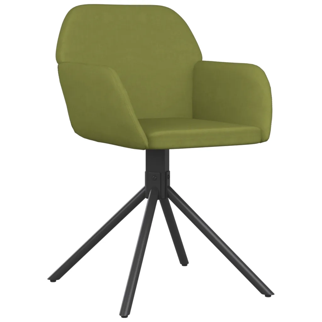 Sedie da Pranzo Girevoli 2 pz Verde Chiaro in Velluto cod mxl 18065