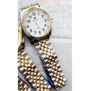 Trade Shop - Orologio Da Polso Ik Collection Uomo Analogico Quarzo Dorato Silver Fondo Bianco -
