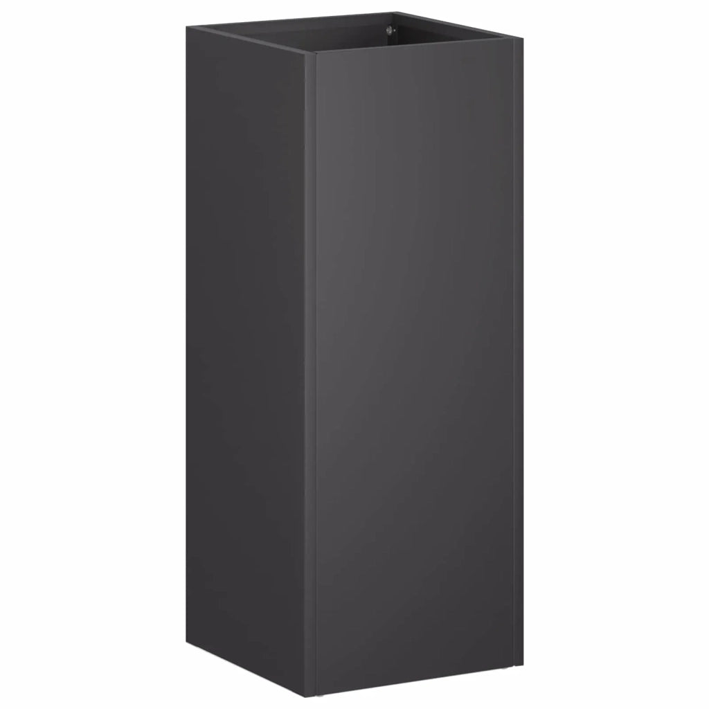 Vaso da giardino Nero 20 x 20 x 50 cm Acciaio laminato a freddo 8005302