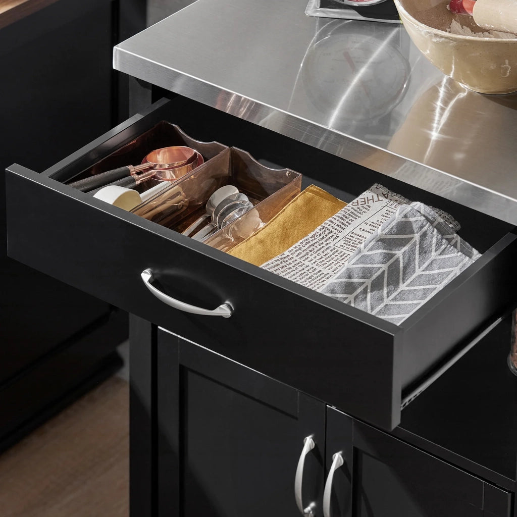 Carrello cucina, carrello da servizio colore:Nero, FKW22-SCH