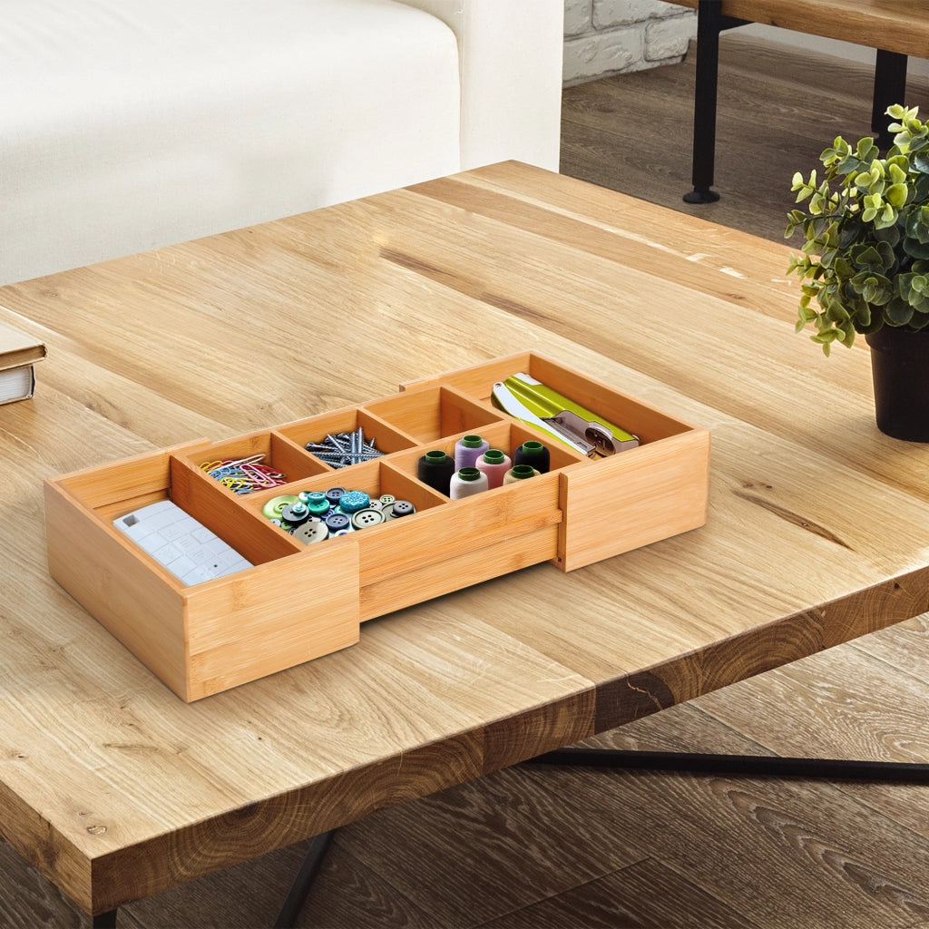 Organizer cassetti estraibile bamb¨´ ¨C Xylo ¨C naturale 24,6x17,6x7 cm