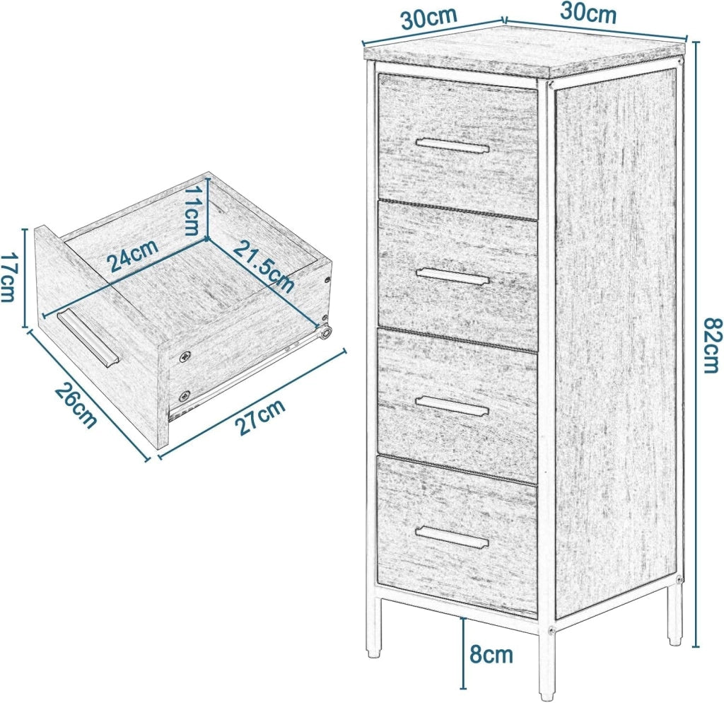 Set di Mobili da Bagno, Armadietto con Specchio, Mobiletto Sottolavabo, Cassettiera con 4 Cassetti, Armadietto da Terra Multiuso