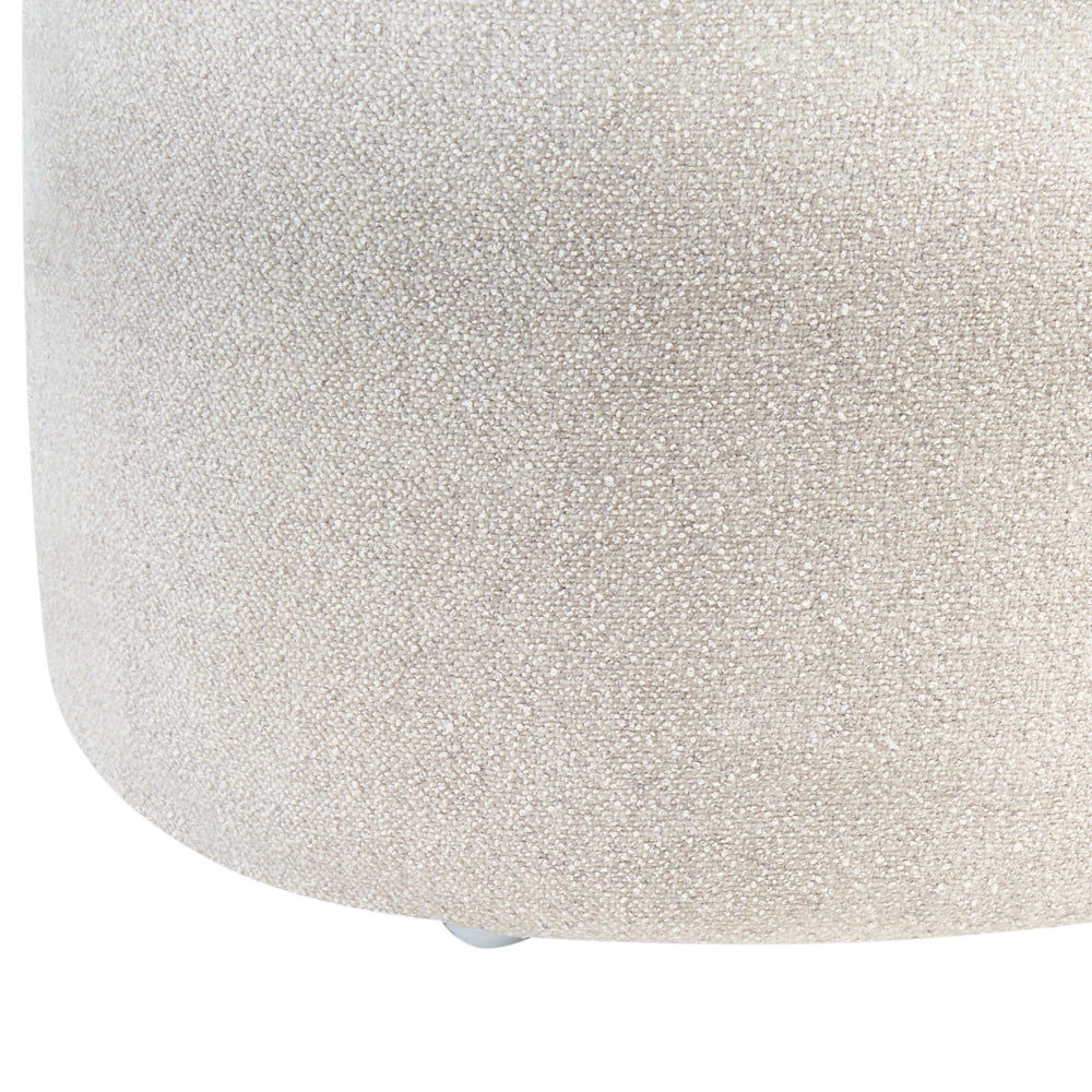 Panchina beige chiaro Boucle da salotto o camera da letto con gambe larghe in stile moderno