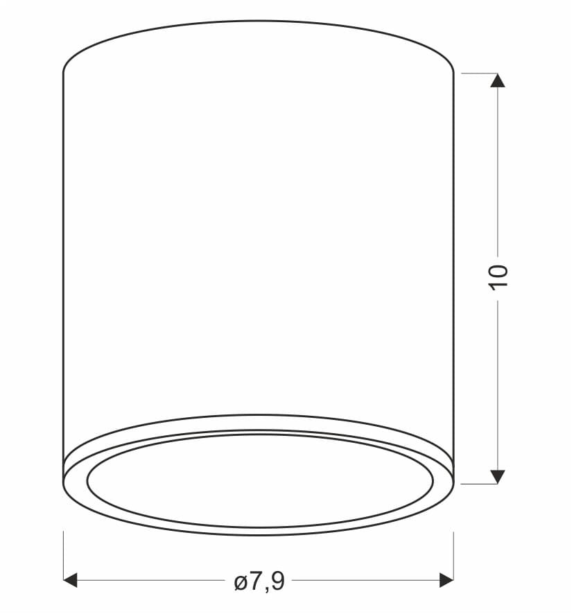 Plafoniera Candellux TUBA spot 1 luce GU10 alluminio-legno