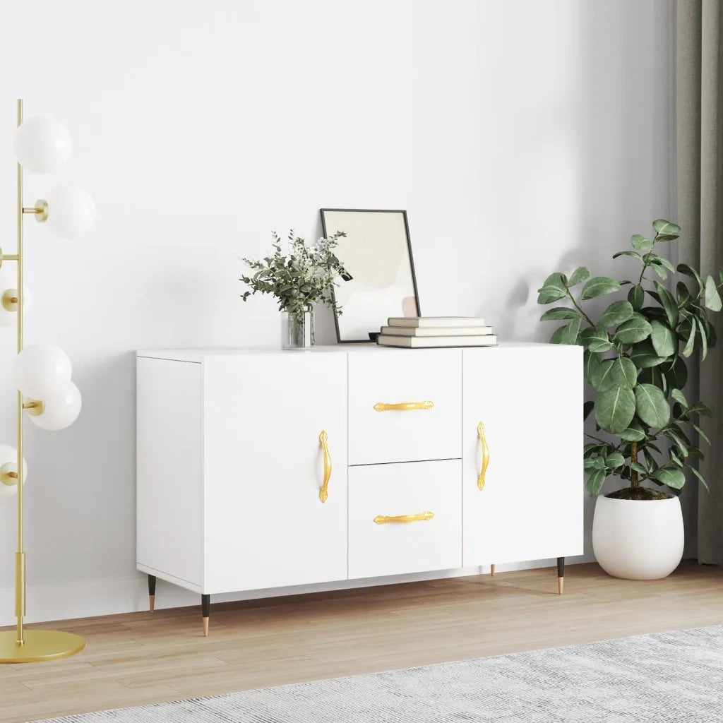 Credenza-Buffet-Armadio da cucina Bianca 100x36x60 cm in Legno Multistrato 387121
