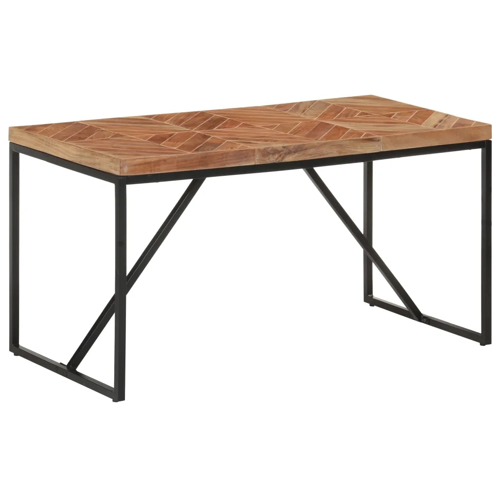 Tavolo da Pranzo 140x70x76 cm in Legno Massello Acacia e Mango cod mxl 24668