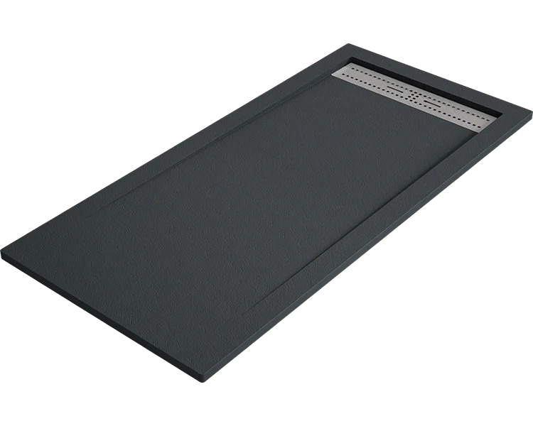 Piatto doccia BIDAI 90x170 cm Grafite griglia in acciaio