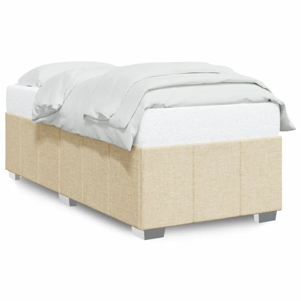 vidaXL Giroletto senza Materasso Crema 90x190 cm in Tessuto