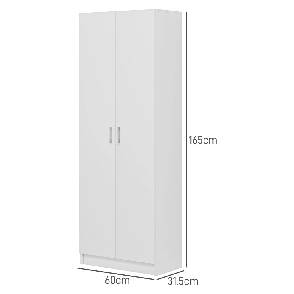 Libreria Moderna con Ripiani Regolabili ¨C zephmum ¨C Legno, Bianco, 60x31.5x165 cm