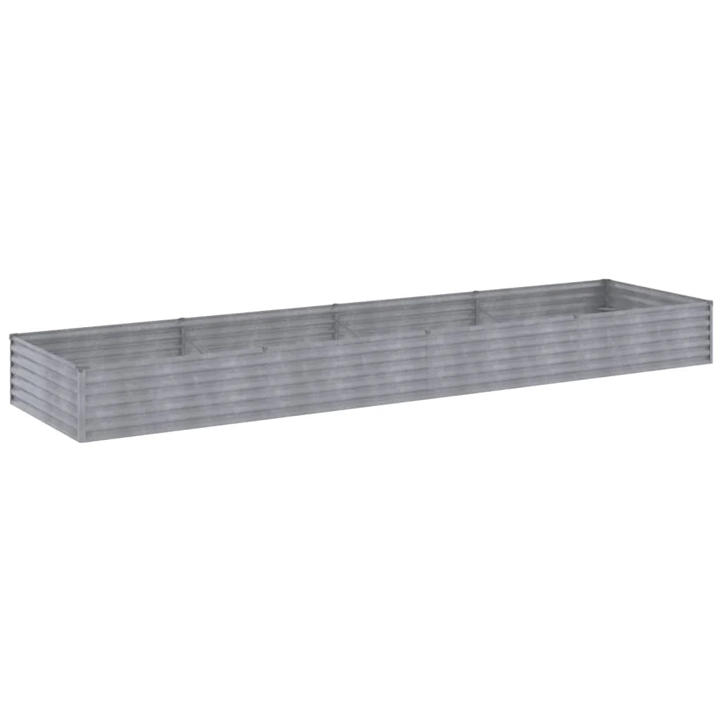 Fioriera rialzata per piante fiori patio giardino 387 x 100 x 36 cm acciaio corten marrone 02_0039444
