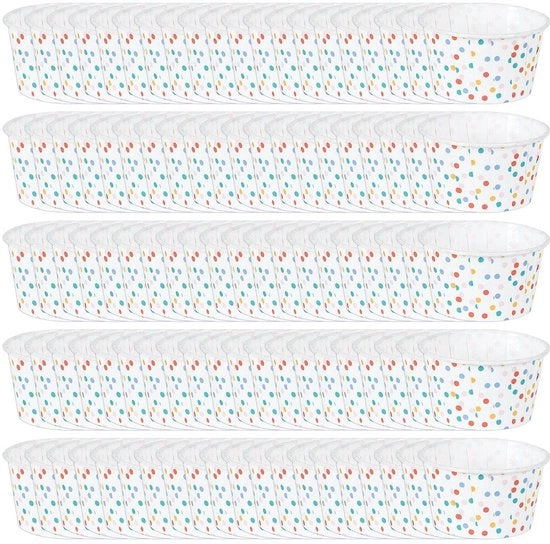 Set di bicchieri in carta colorata multifunzionali da 100 pezzi multicolore in carta.