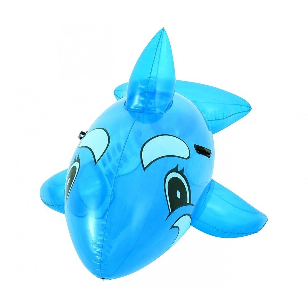 Trade Shop - Cavalcabile A Forma Di Balena 41037 Trasparente Gonfiabile 157x94cm Con Maniglie -