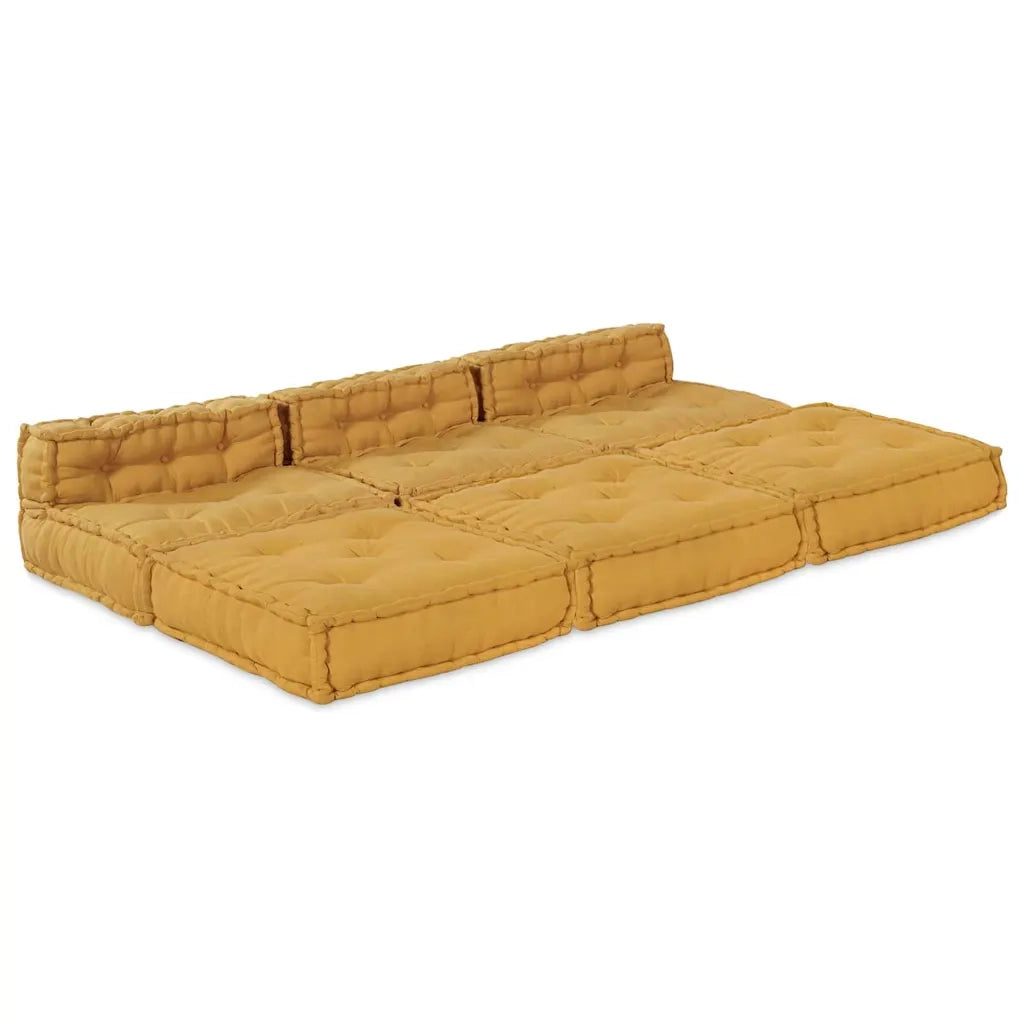 Divano modulare 4 pcs Giallo Tessuto 3315083