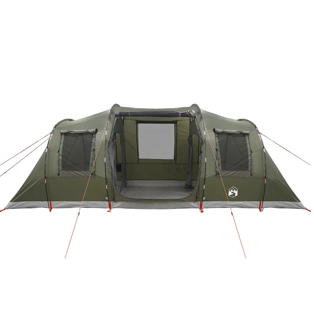 vidaXL Tenda da Campeggio a Tunnel 4 Persone Verde Oliva Impermeabile