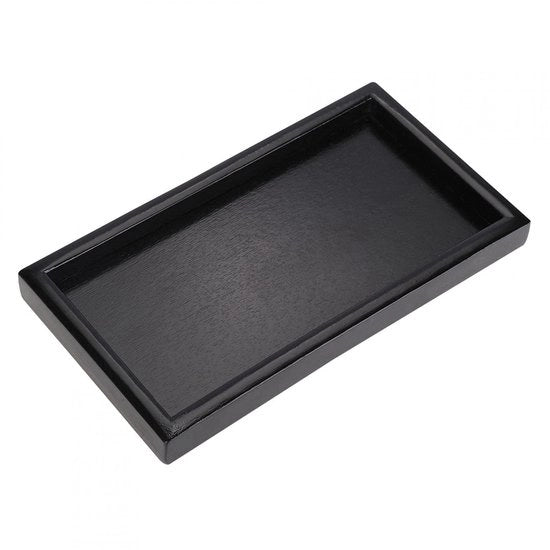 Piatto da Servire in Legno - Antiscivolo - 20x10x2 cm - Piatto da Cibo - Bordo Elevati