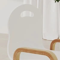 Set 2 Sedie Bambini in Legno di Betulla Regolabili e Impilabili, Bianco