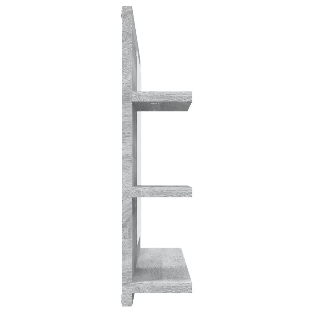 Specchio da Bagno Grigio Sonoma 60x10,5x45 cm Legno Multistrato 815661