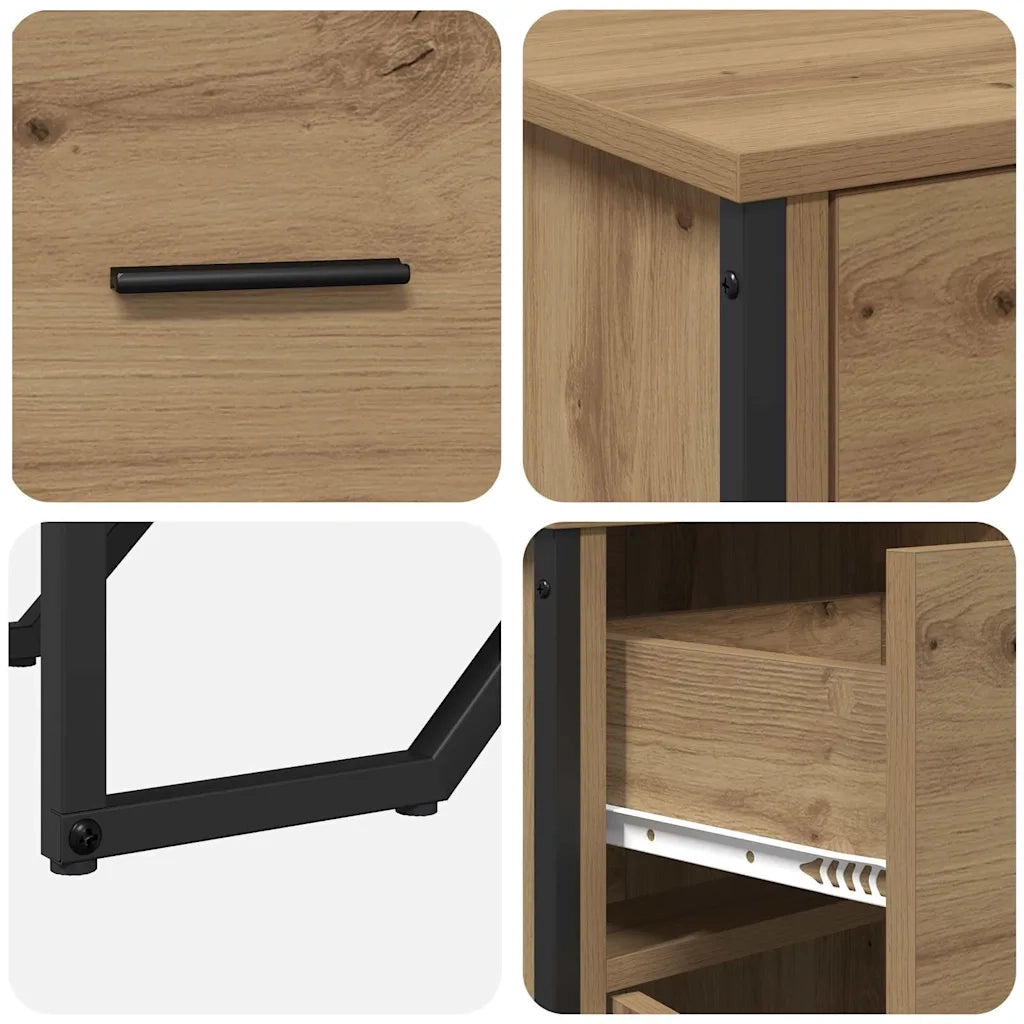 Credenza con cassetto Rovere artigianale 97 x 32,5 x 74,5 cm 868777