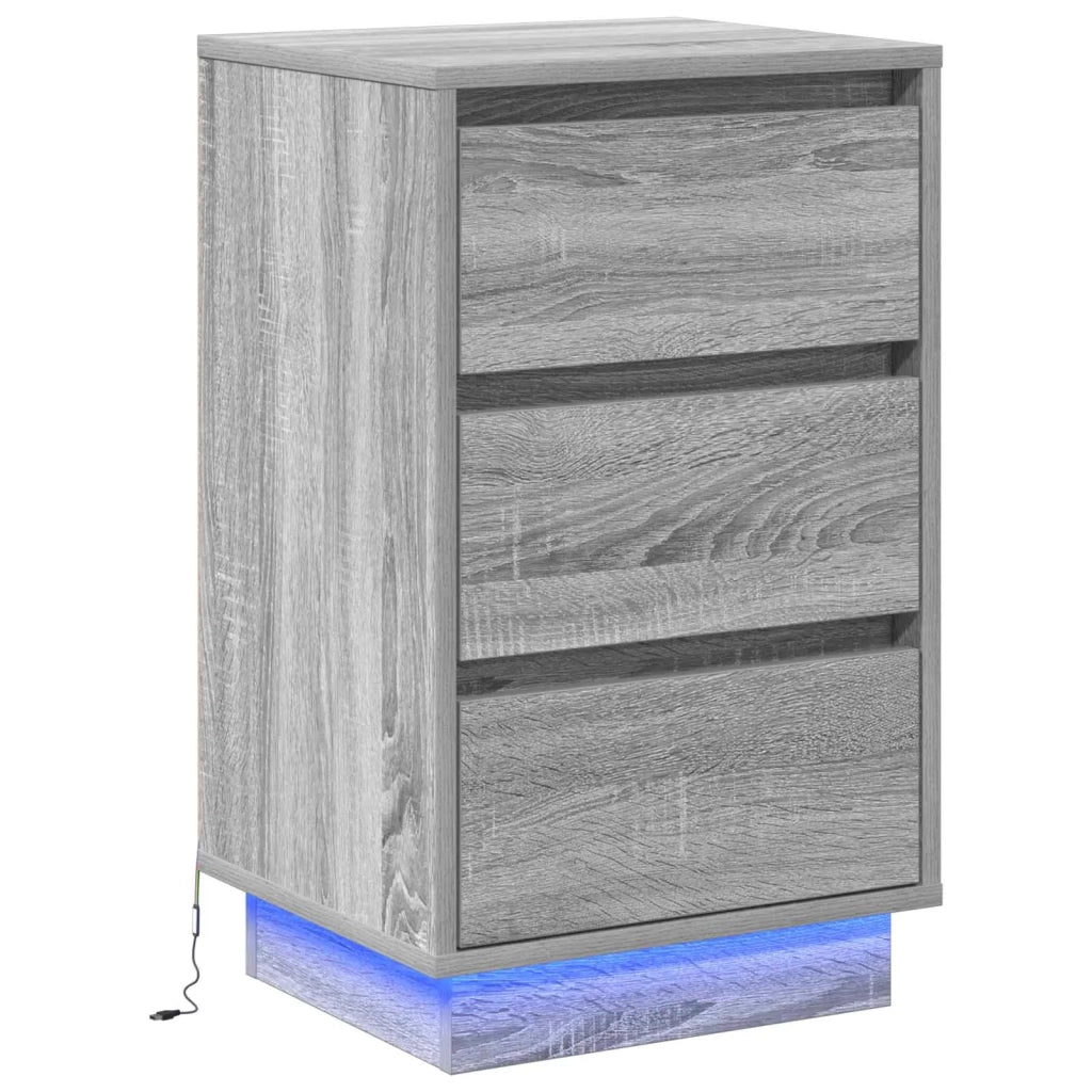 Armadio da Notte Grigio 39 x 34,5 x 65 cm Legno multistrato 869631