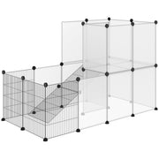 EasyComfort Recinto Modulare per Conigli e Animali di Piccole Dimensioni, 27 Pannelli Acciaio e Resina