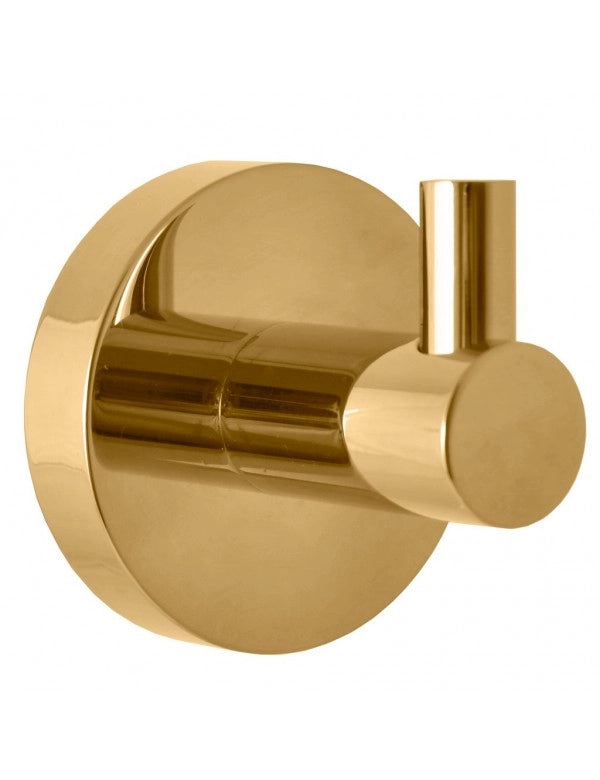 Set 2 ganci appendiabiti singoli COLORADO in ottone dorato spazzolato 5,3 cm