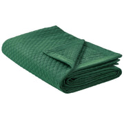 Copriletto in tessuto di poliestere verde 200 x 220 cm con motivo decorativo in rilievo Biancheria da letto di design classico Camera da letto