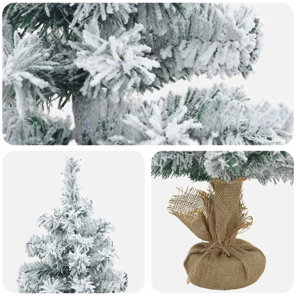 Mini albero di Natale innevato 60 cm PVC Verde e Bianco 42056931