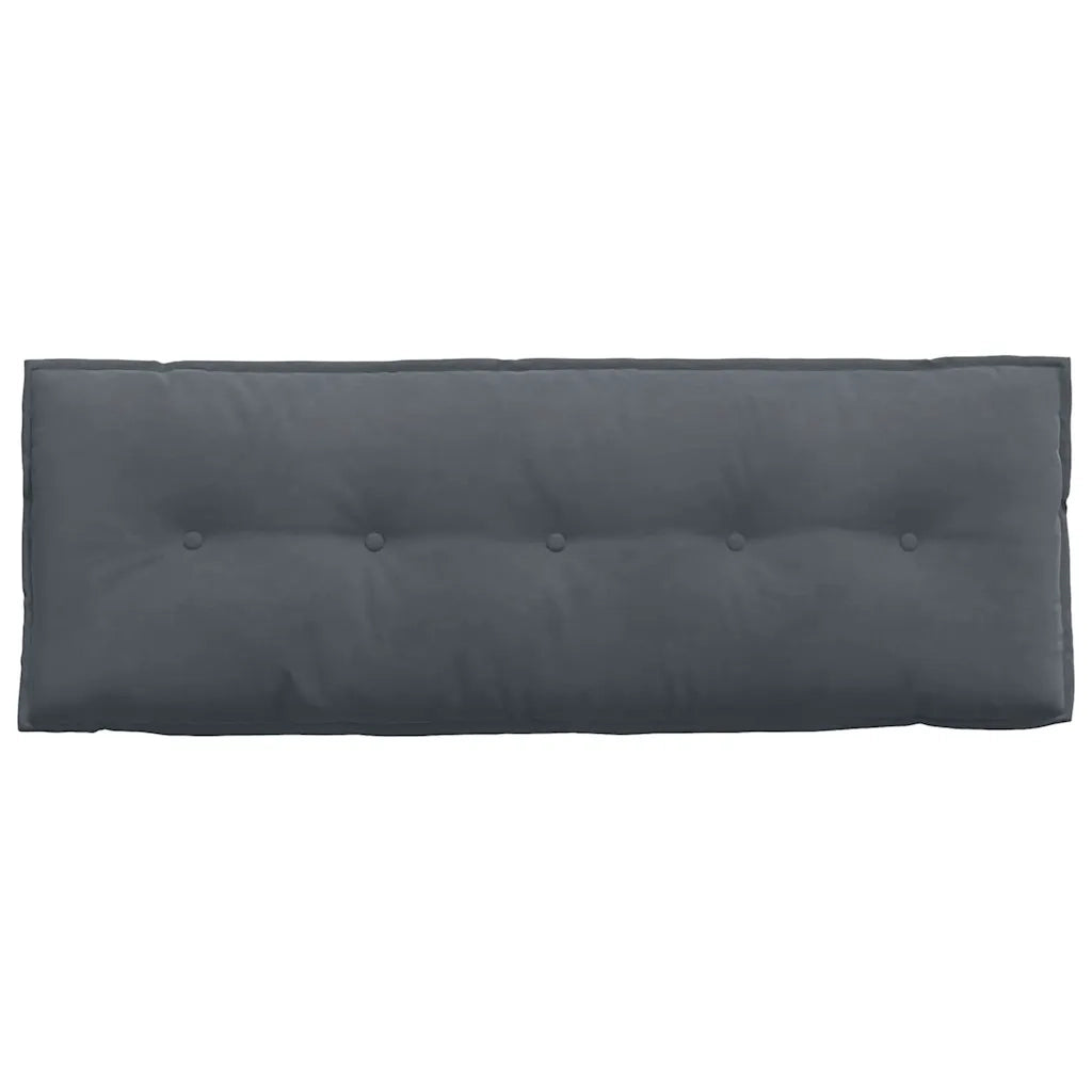 Cuscino per Schiena Grigio scuro 140 x 50 cm Tessuto in Cords 42014848
