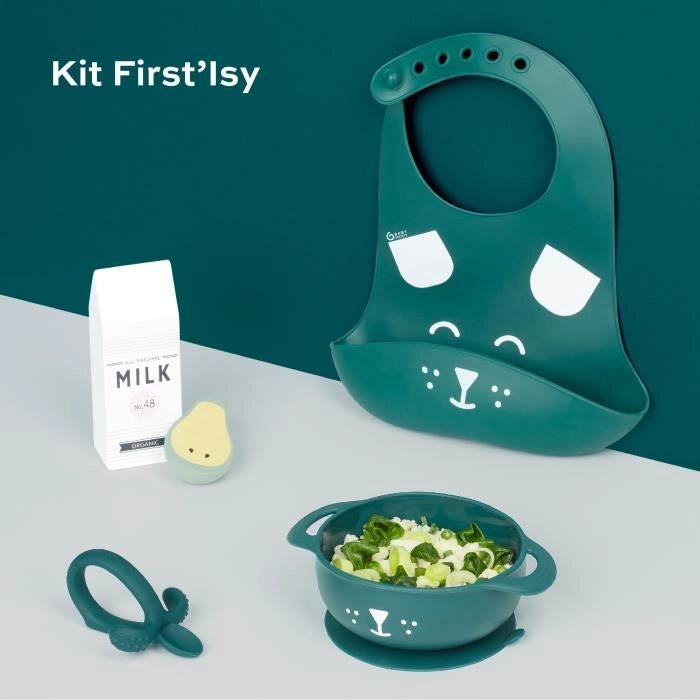 Babymoov Set pasto 6-12 mesi 3 pezzi, FIRST'ISY Dog Blue