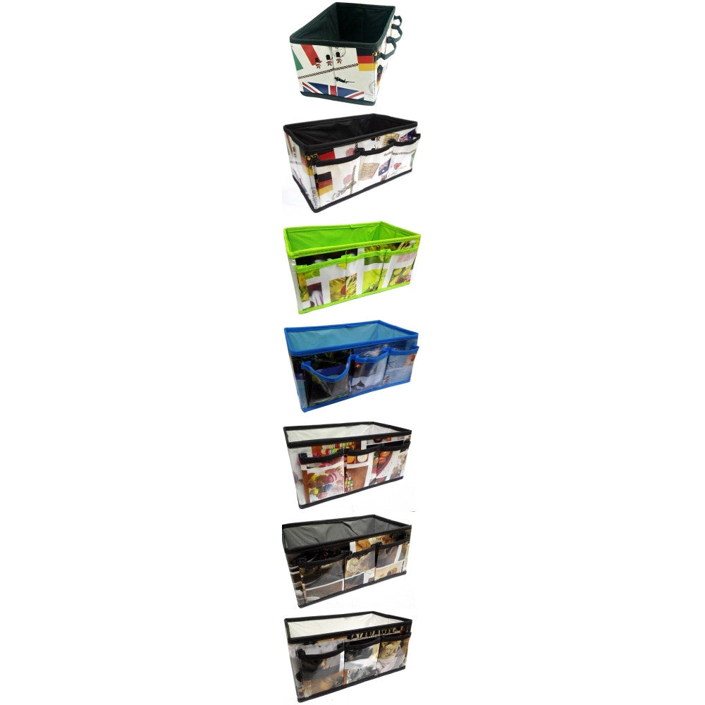 Trade Shop - 2 Box Contenitori Richiudibili Portatutto Porta Oggetti Monili In Tnt 4308 -