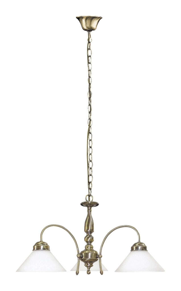 Lampadario classico Marian Rabalux 3xE27 bronzo bianco