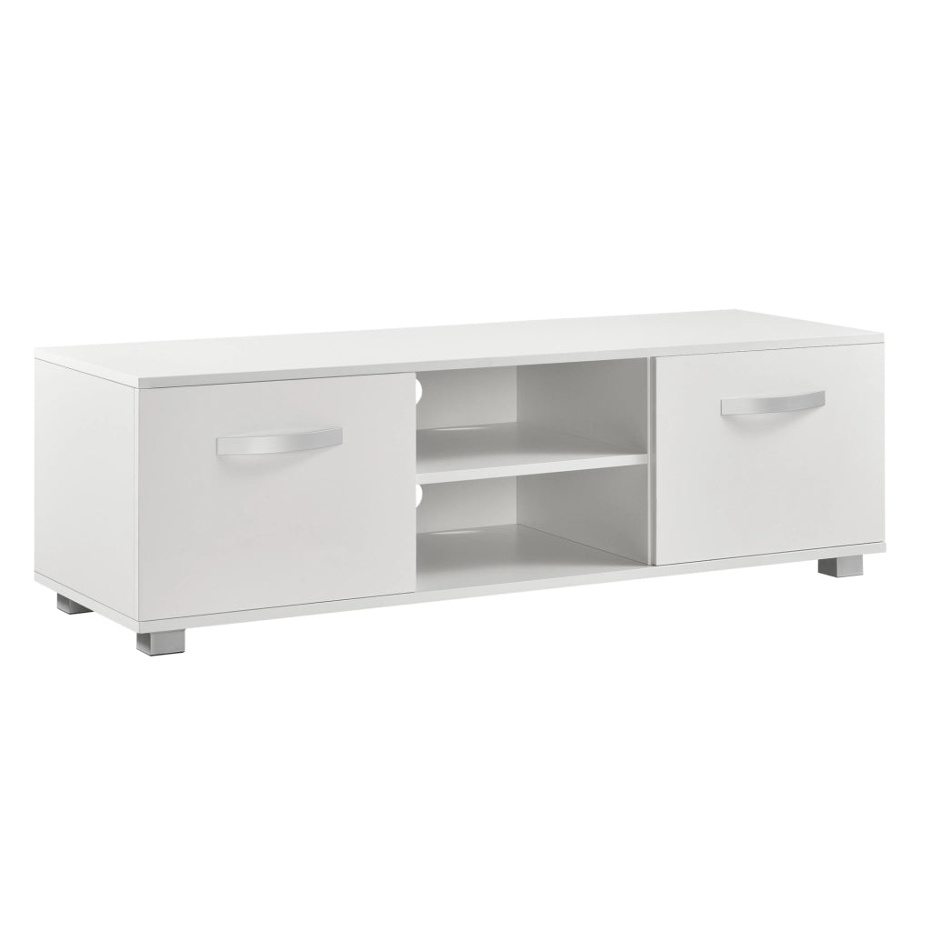 Mobile Porta TV Laugar a 2 Ante e Scomparti 120 x 40 x 38 cm - Bianco [en.casa]