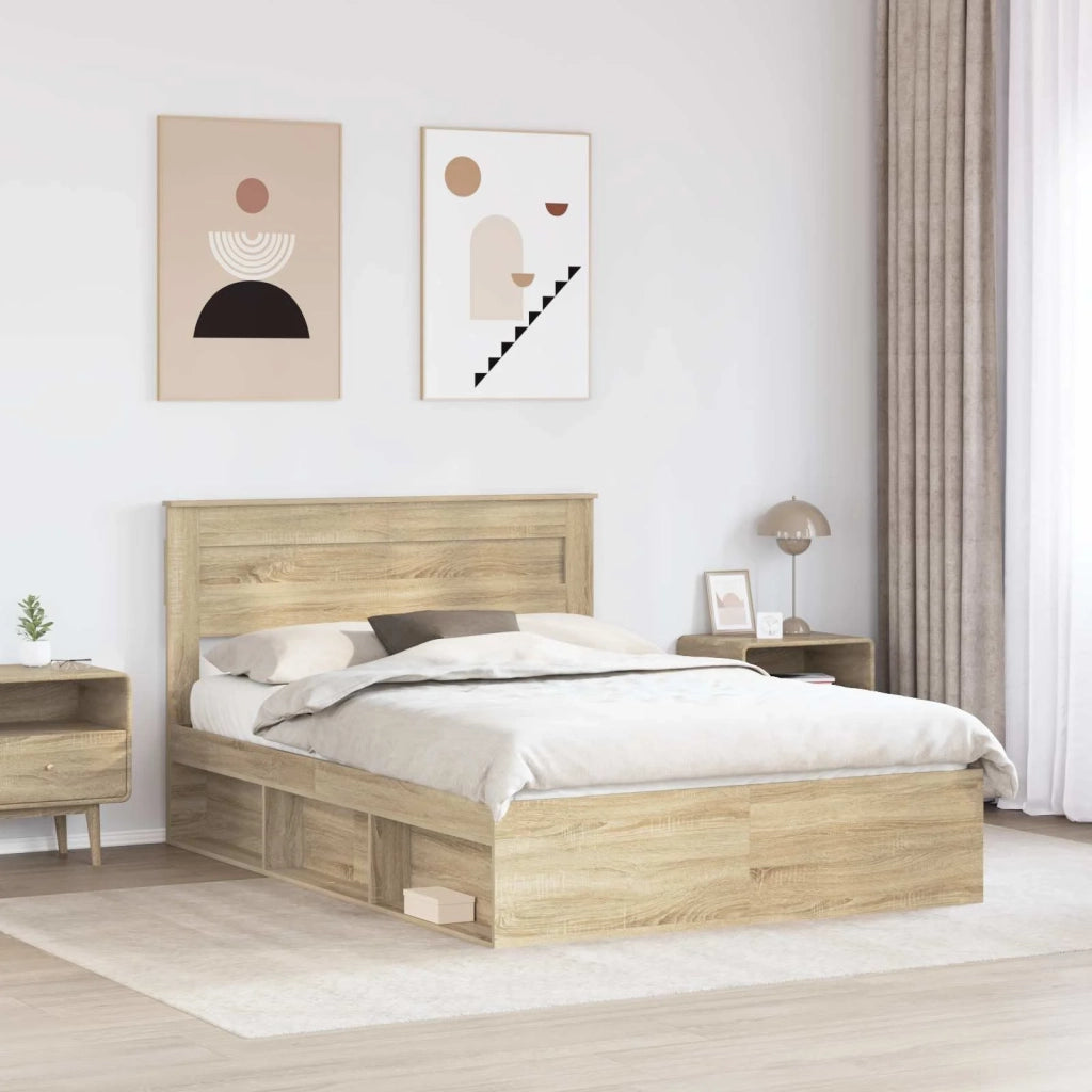 Struttura del letto Sonoma 140 x 190 cm Pino massello