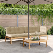 Set Divano Pallet Giardino 3pz con Cuscini Massello Acacia 3209321