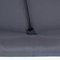 Ombrellone Semicircolare da Parete 2.5x2.3m, con Apertura a Manovella, in Metallo e Poliestere, Grigio