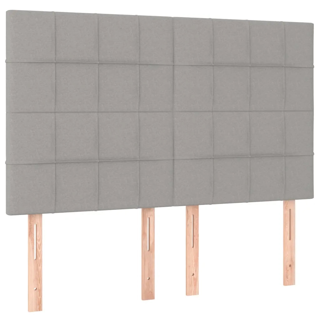 Testiera Grigio Chiaro 144x5x118/128 cm Tessuto 3116330