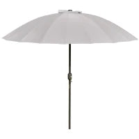 Ombrellone da Giardino e Terrazza 2.5x2.5 m a Manovella con 18 Stecche e Inclinabile, Grigio