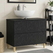 Armadio per Lavabo da Bagno DELFT Nero 82 x 41 x 59 cm 897016