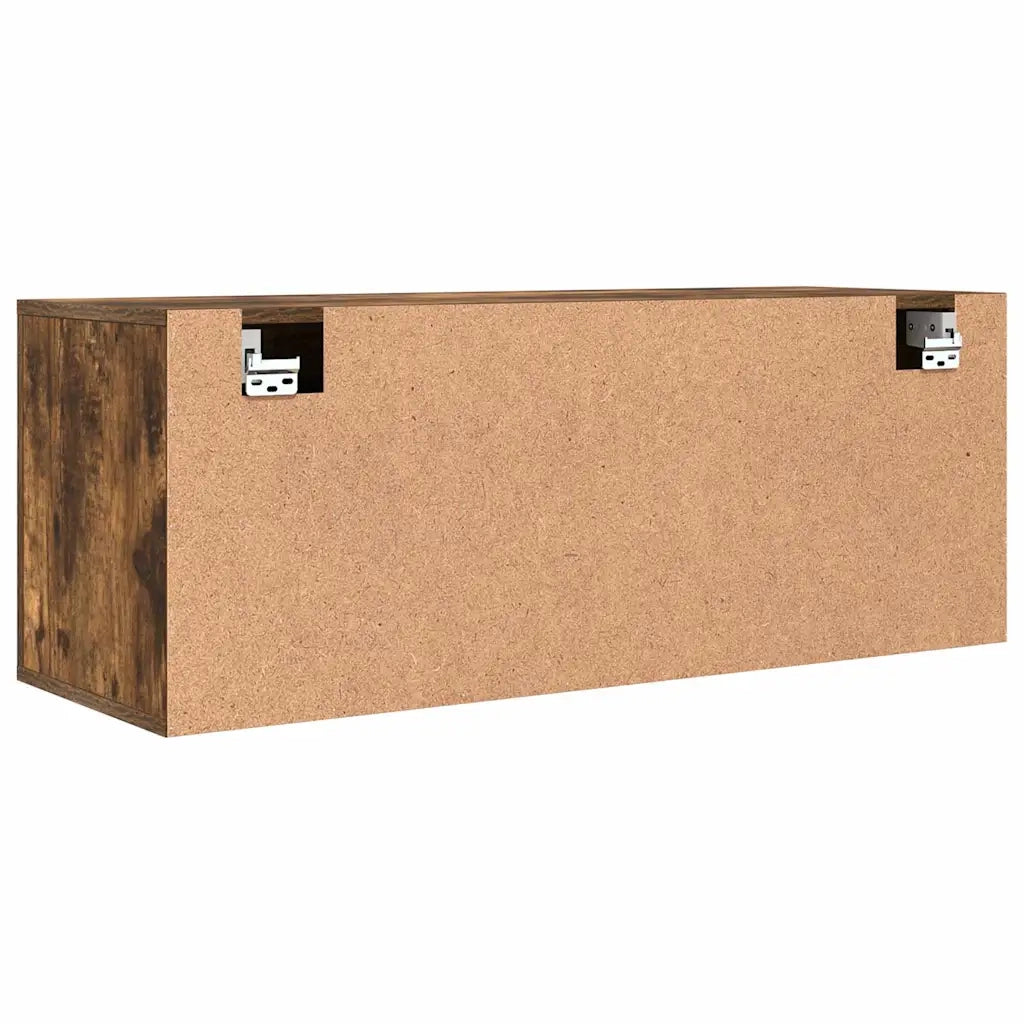 Scarpiera a Muro-Scaffale da Parete per Scarpe rovere fumo 100x35x38cm in Legno Multistrato