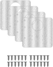 Set di riparazione per cardini in acciaio inossidabile - 4 pezzi - Piastra di cardine - Dimensioni 9 x 9 cm - Spessore 1,5 mm