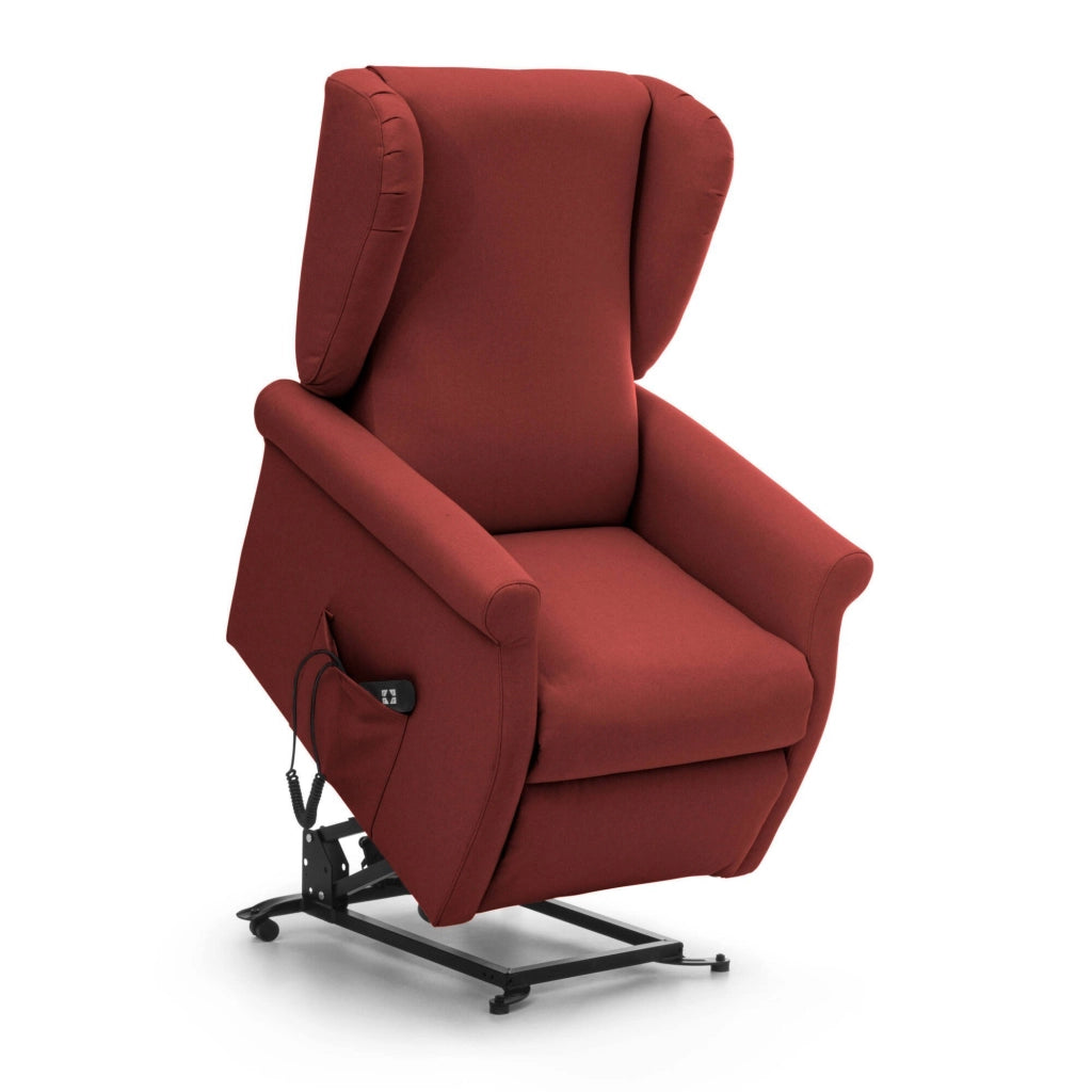 Poltroncina Treia, Poltrona Sfoderabile Made in Italy, 75x84x107h cm Rosso Bordeaux