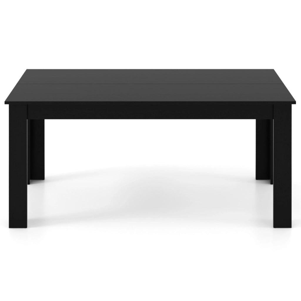 Tavolo da pranzo rettangolare con gambe robuste, Tavolo moderno sala da pranzo per 8 persone Nero-Tavoli da pranzo