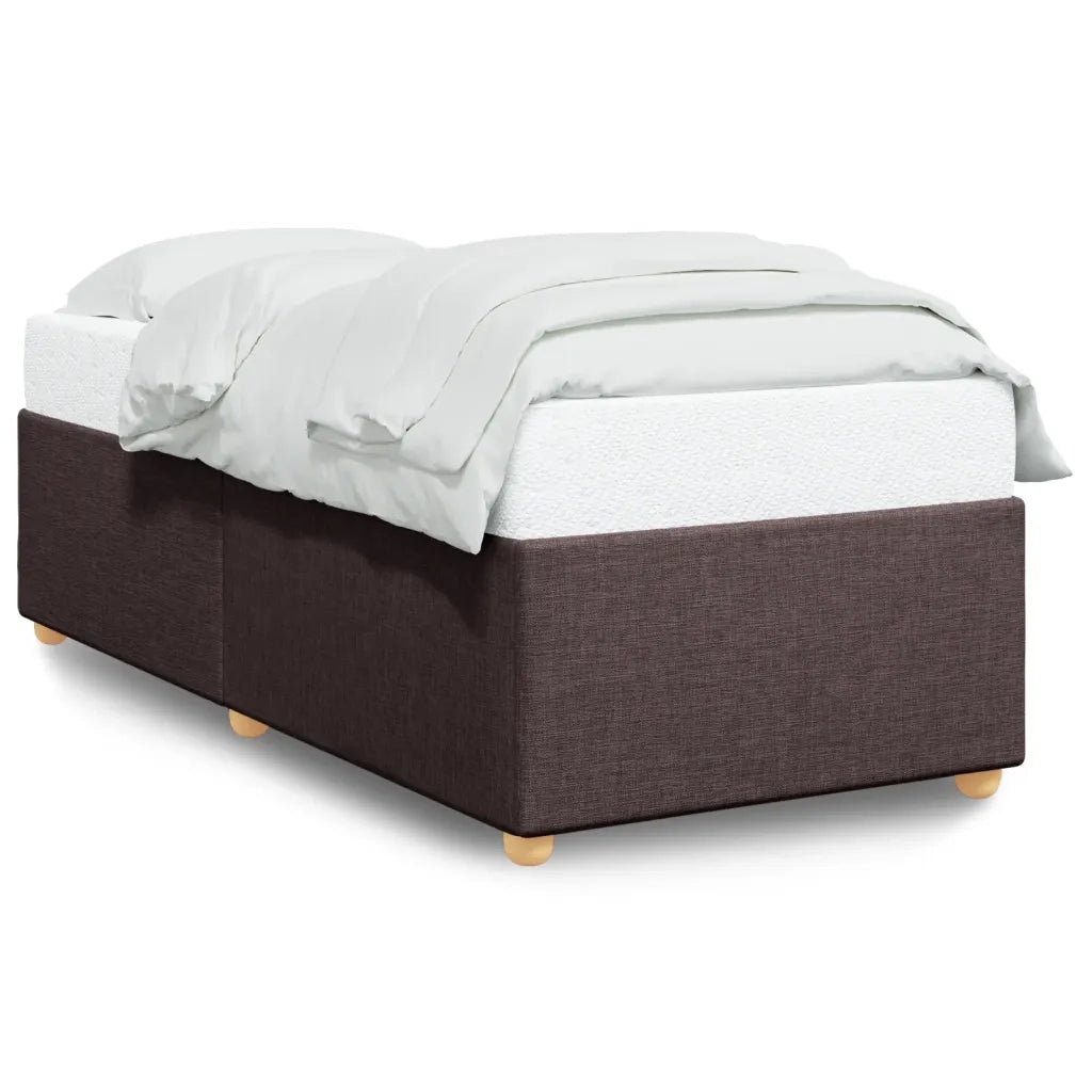 Giroletto senza Materasso-Struttura Letto Marrone Scuro 90x190 cm Tessuto 832126