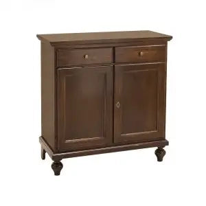 Credenza base napoletana in legno massiccio 2 ante noce scuro