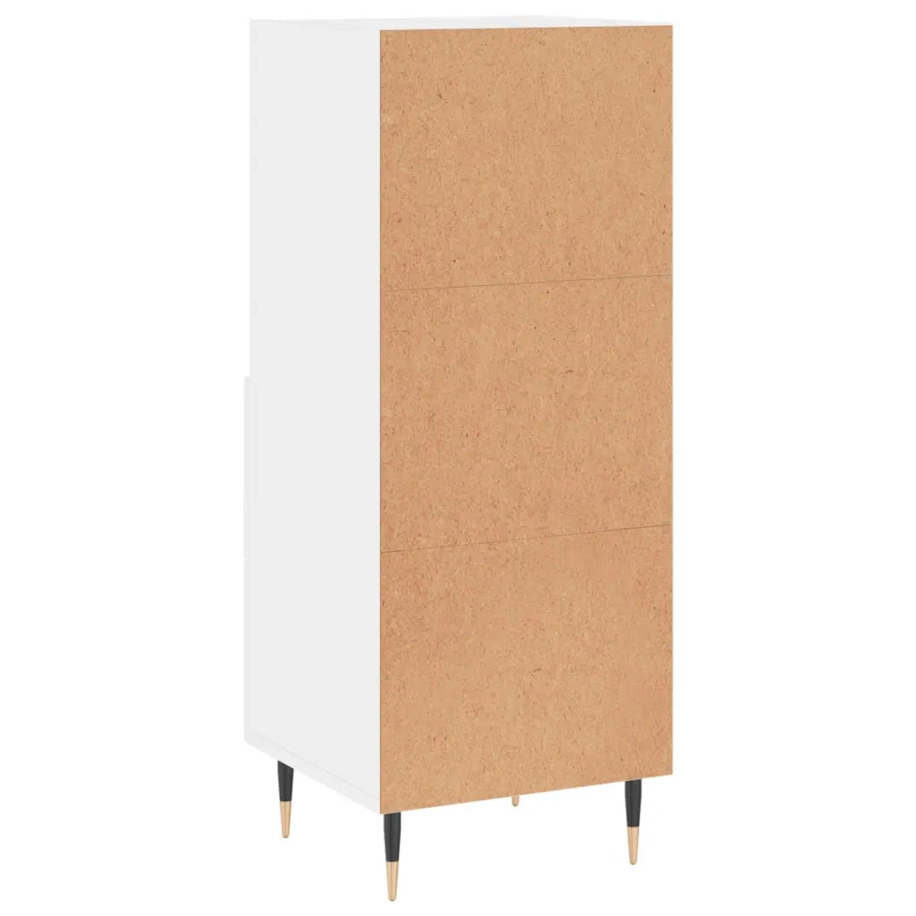 Credenza-Buffet-Armadio da cucina Bianco Lucido 34,5x34x90 cm in Legno Multistrato 630356
