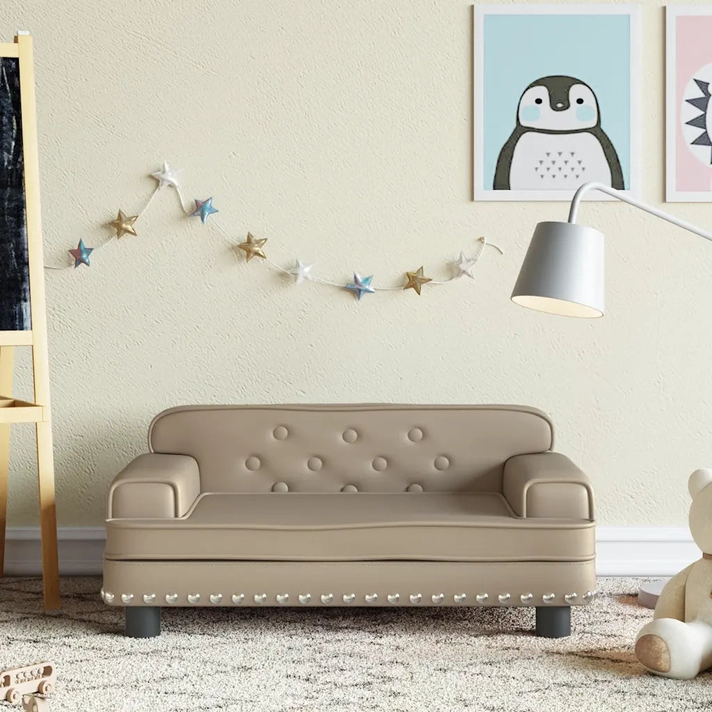 Divano per Bambini Cappuccino 70x45x30 cm in Similpellecod mxl 69826