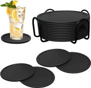 Set di 12 piedini per vetro - grigio scuro - silicone - 12 pezzi